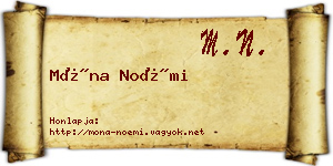 Móna Noémi névjegykártya